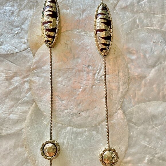 3 For $25 Gold Tone and Enamel Long Necklace - Picture 4 of 6